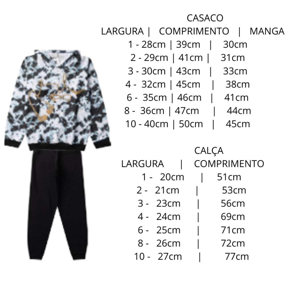Kit Sortido com 3 conjuntos de Roupas Masculino Infantil Inverno 3-blusas-casacos 3 calças de 1 ao 14 Promoção Kit 3 Conjuntos Moletom Infantil