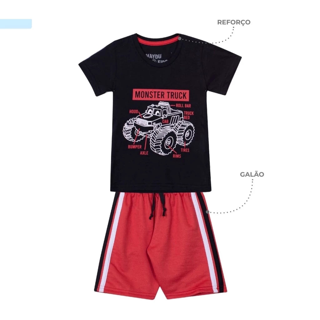 KIT com 5 conjuntos - total 5 Conjuntos Infantil Menino Tamanho 1 ao 16